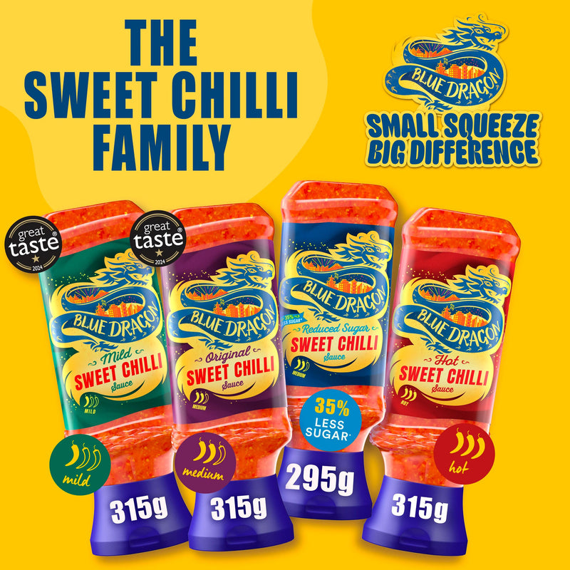 Blue Dragon sweet chilli sauce 315g, imported from the UK