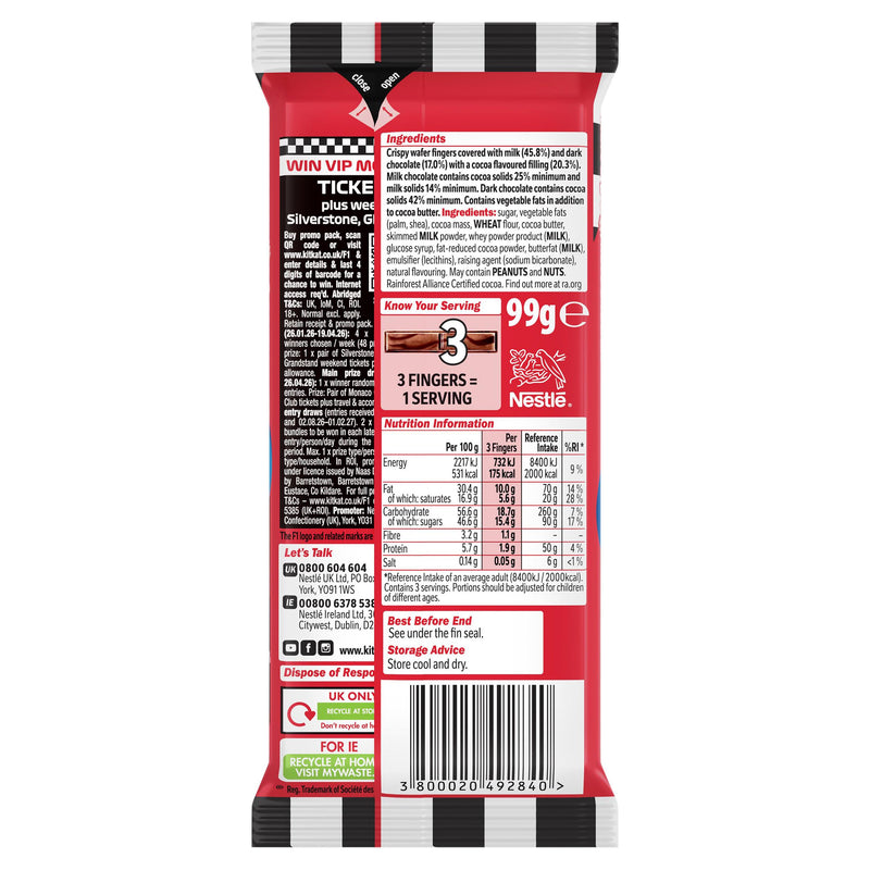 KitKat double chocolate sharing bar 99g, UK version