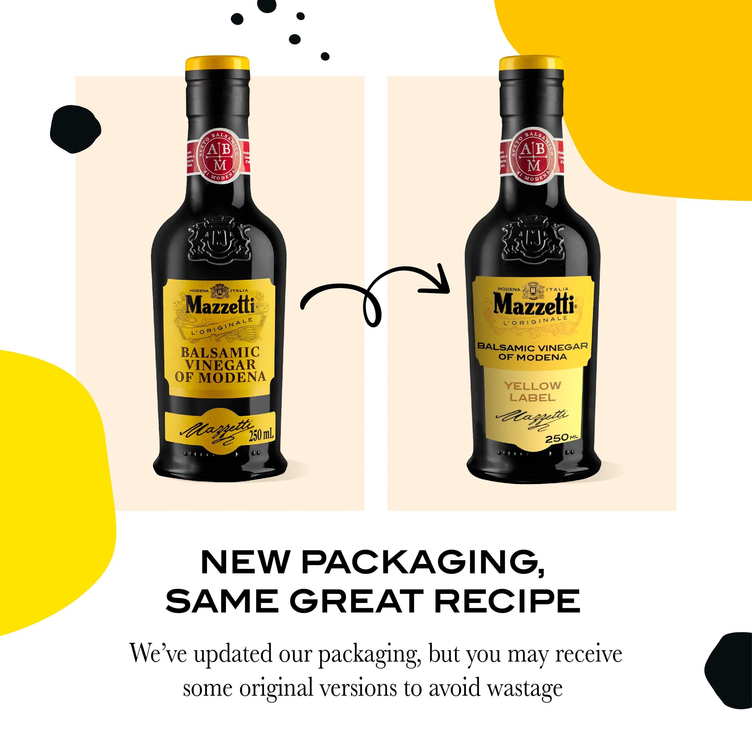 Mazzetti balsamic vinegar of Modena yellow label 250ml, UK version