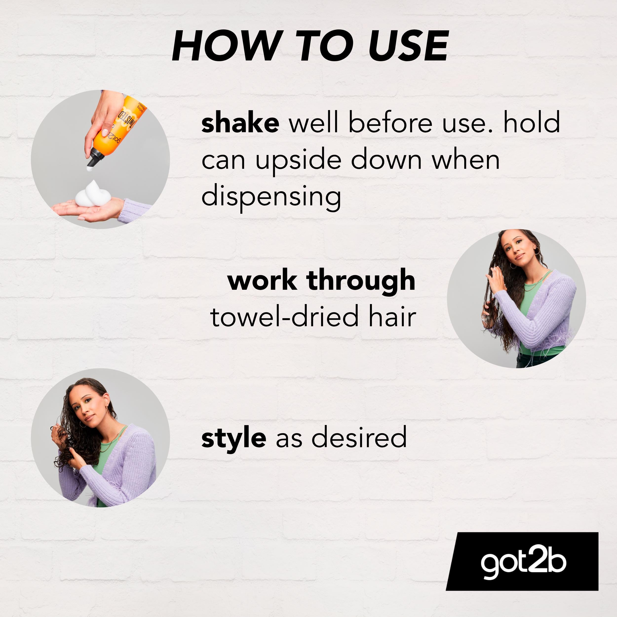 Got2b Twisted Curling Mousse 250ml - British product