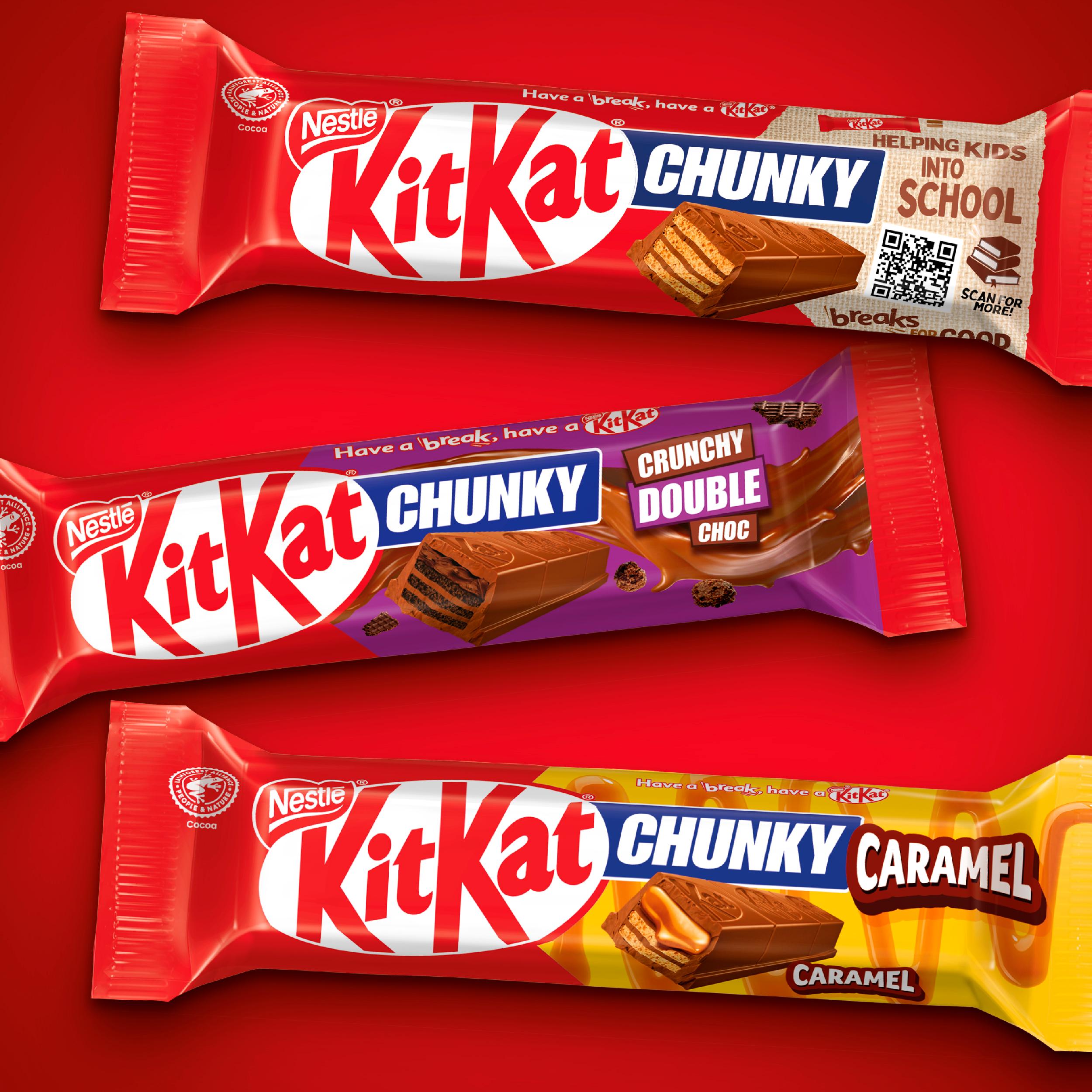 KitKat Chunky Duo salted caramel chocolate bar 68g, UK version