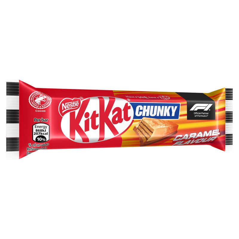 KitKat F1 Chunky Caramel Milk Chocolate bar 40g (British brand)