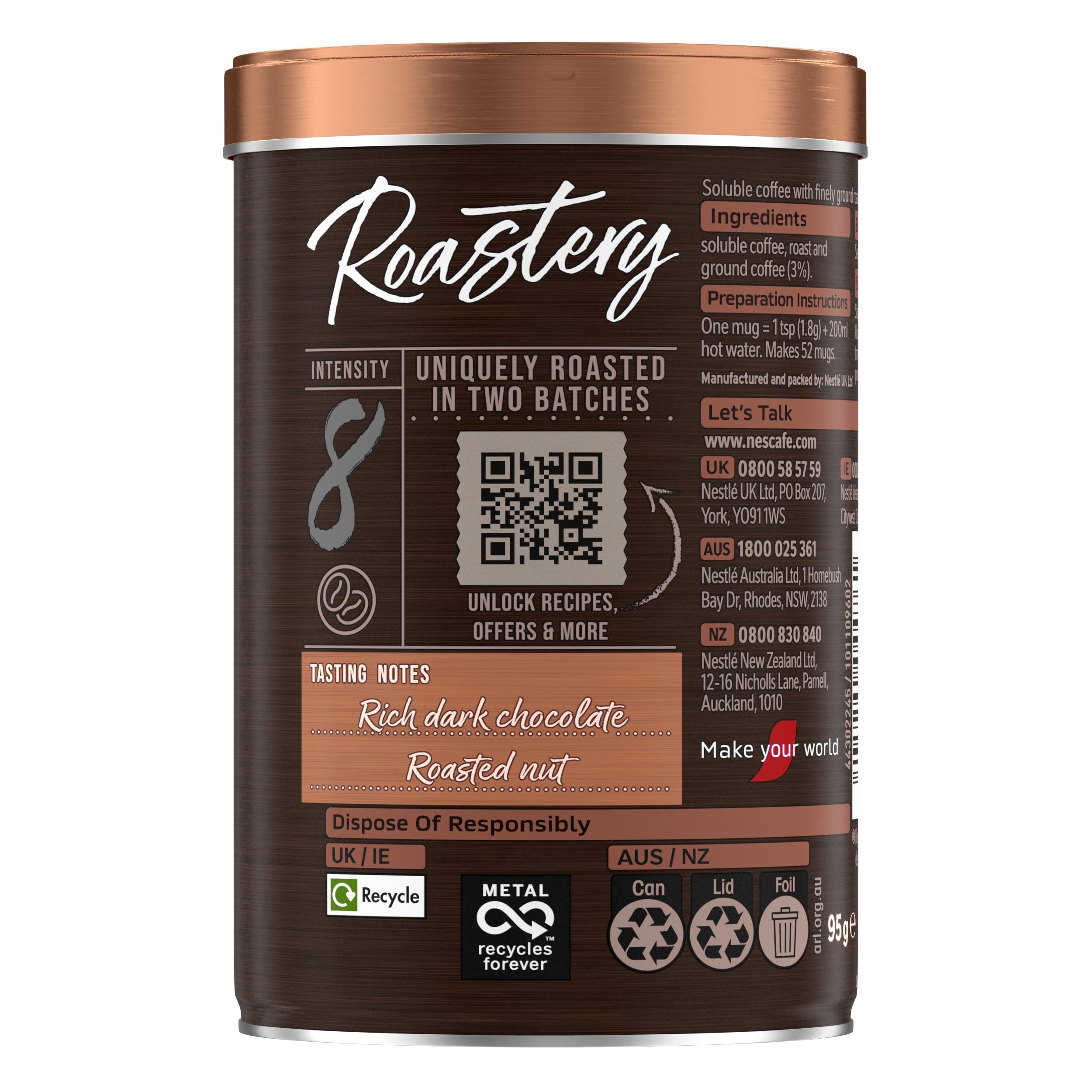 Nescafe Gold Blend Dark Roast instant coffee 95g - British product