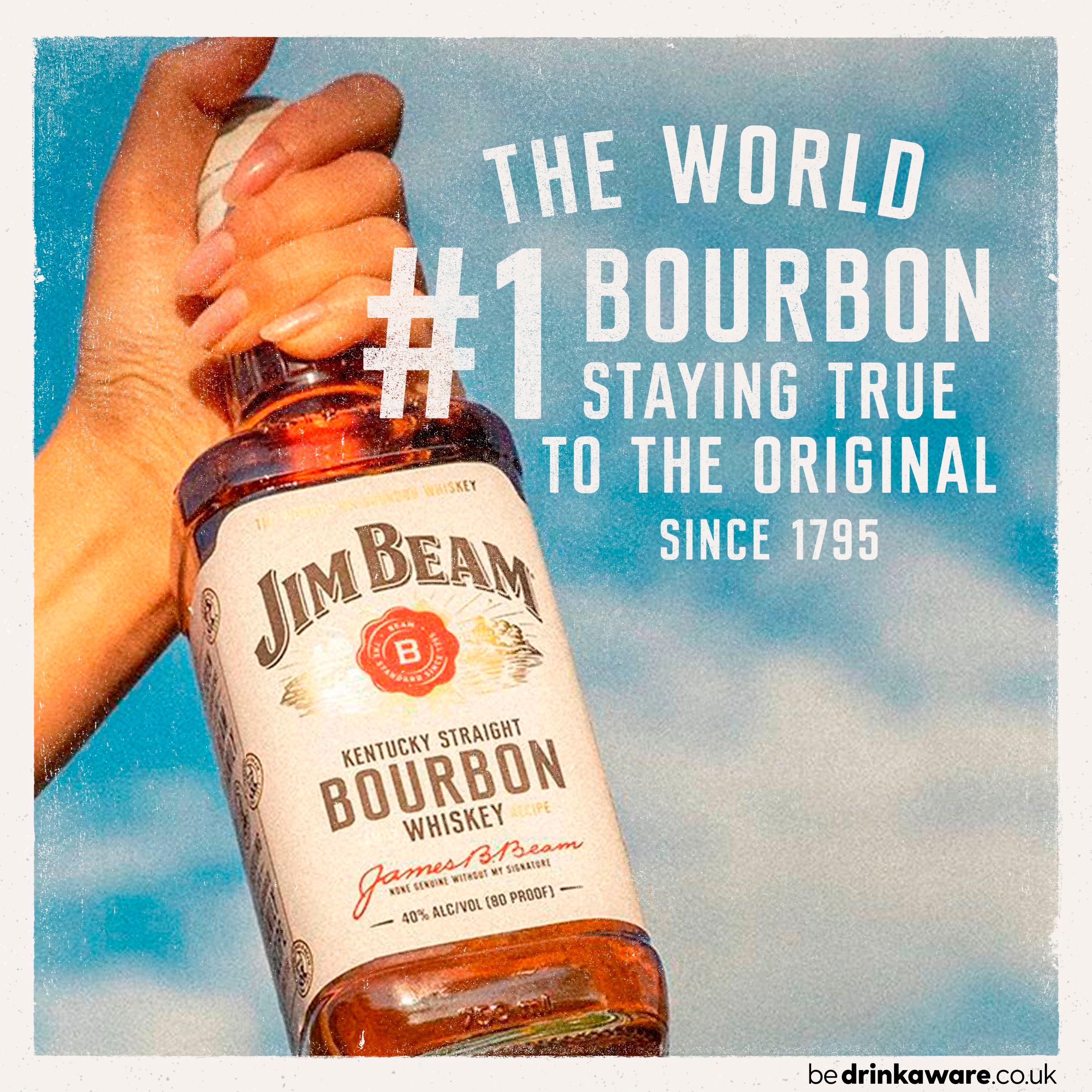Jim Beam Kentucky Straight Bourbon Whiskey 70cl (British brand)