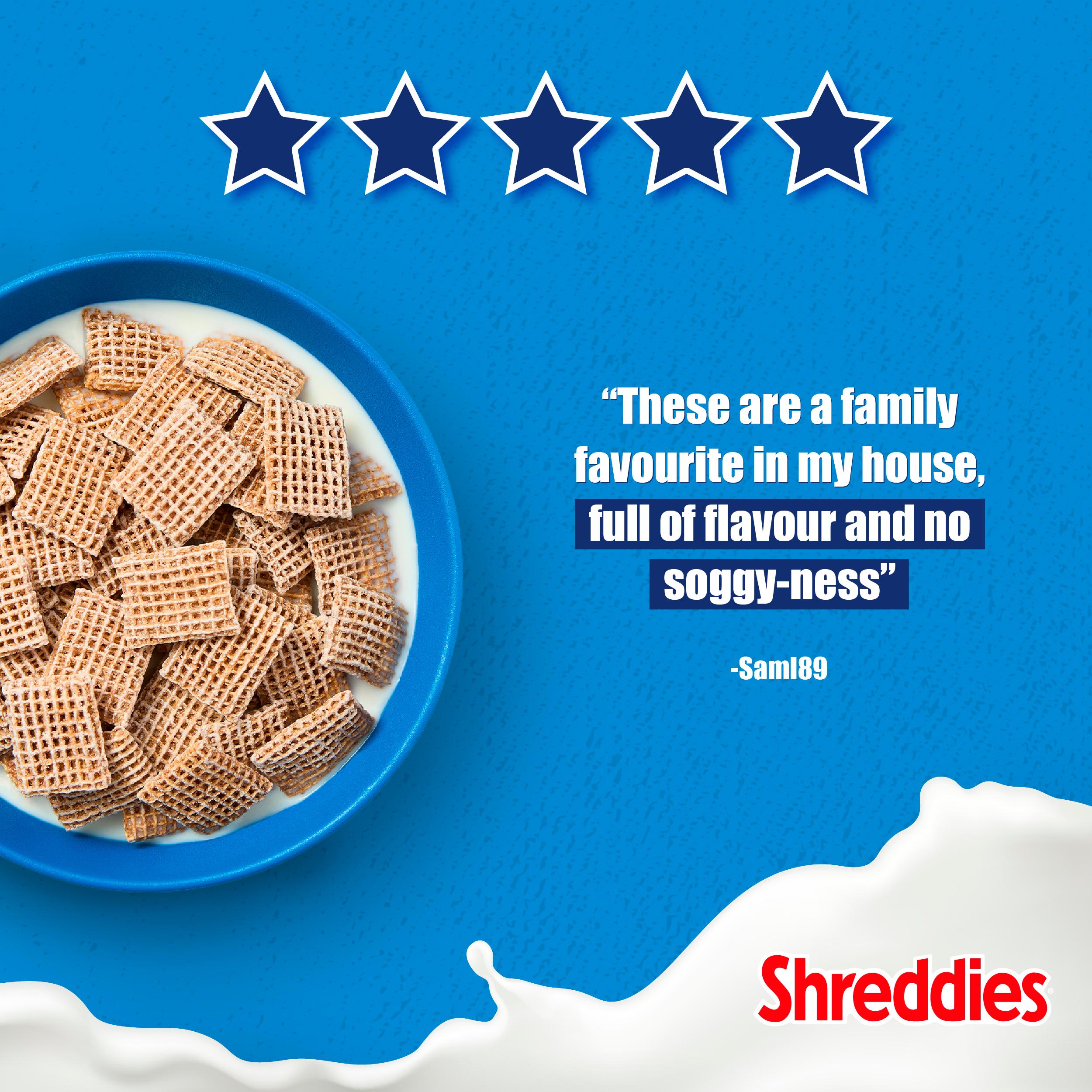 Nestle Shreddies Frosted cereal 600g, imported from the UK