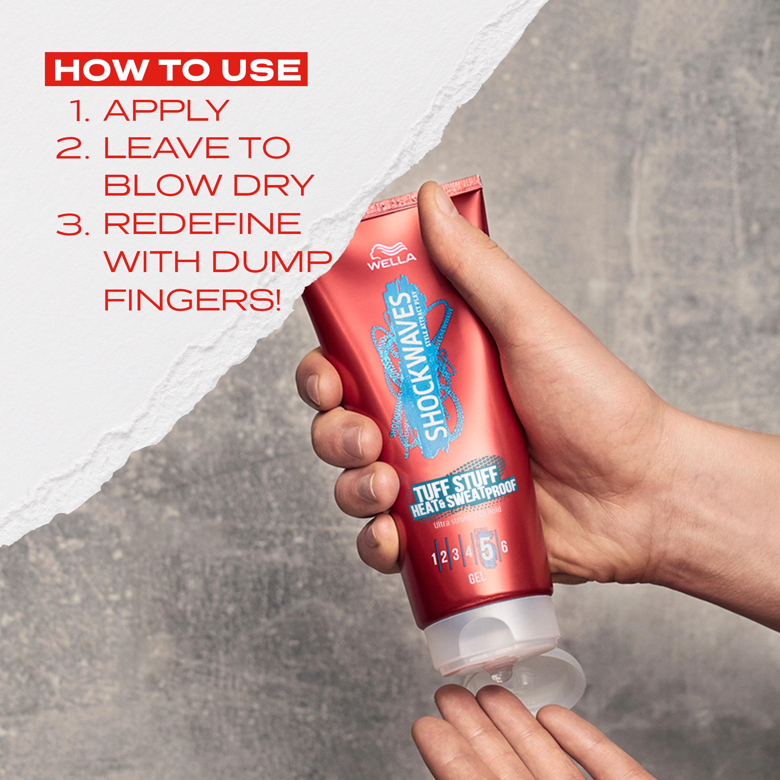 Wella Shockwaves Tuff Stuff hair gel 200ml (British brand)