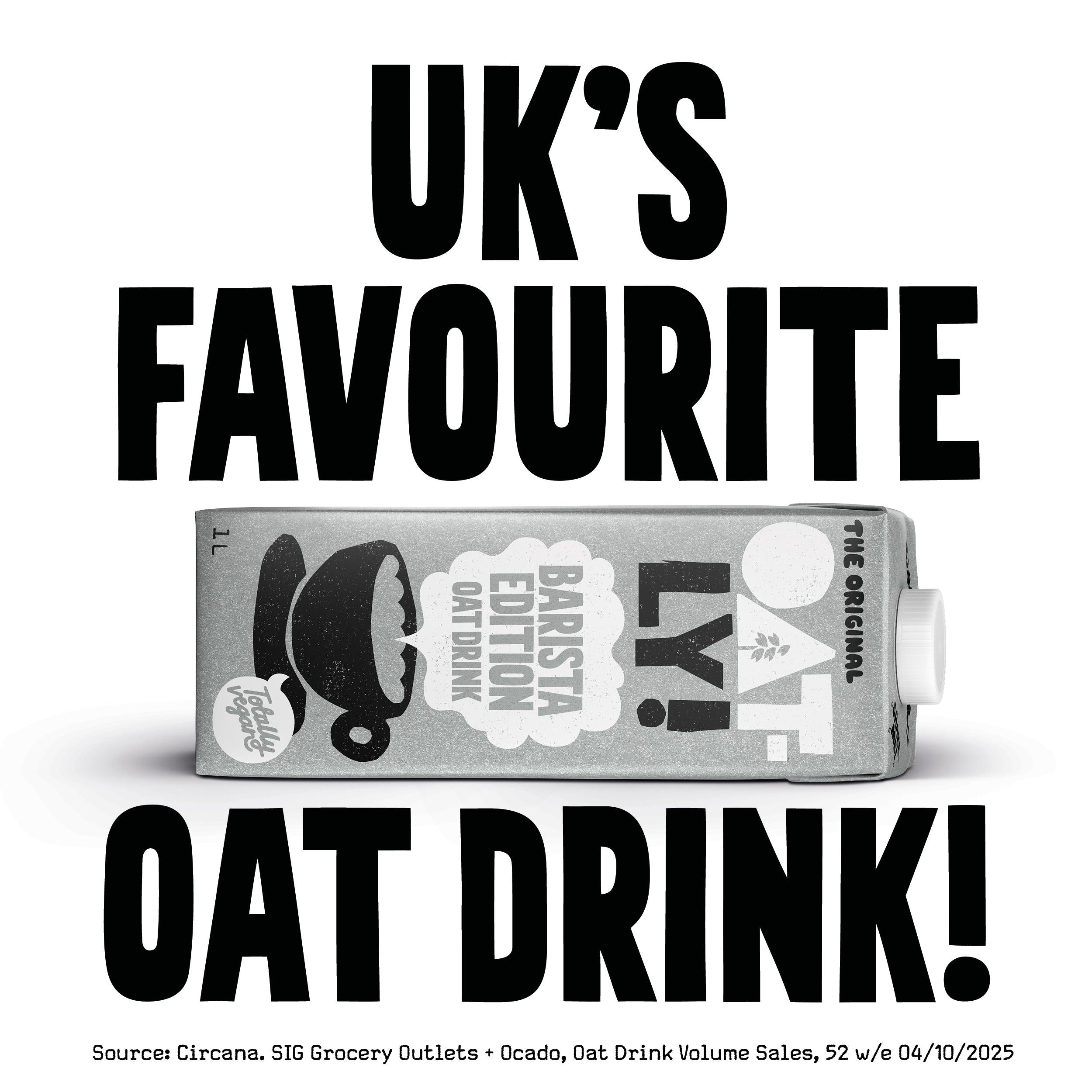 Oatly oat drink Barista Edition 1L - British product