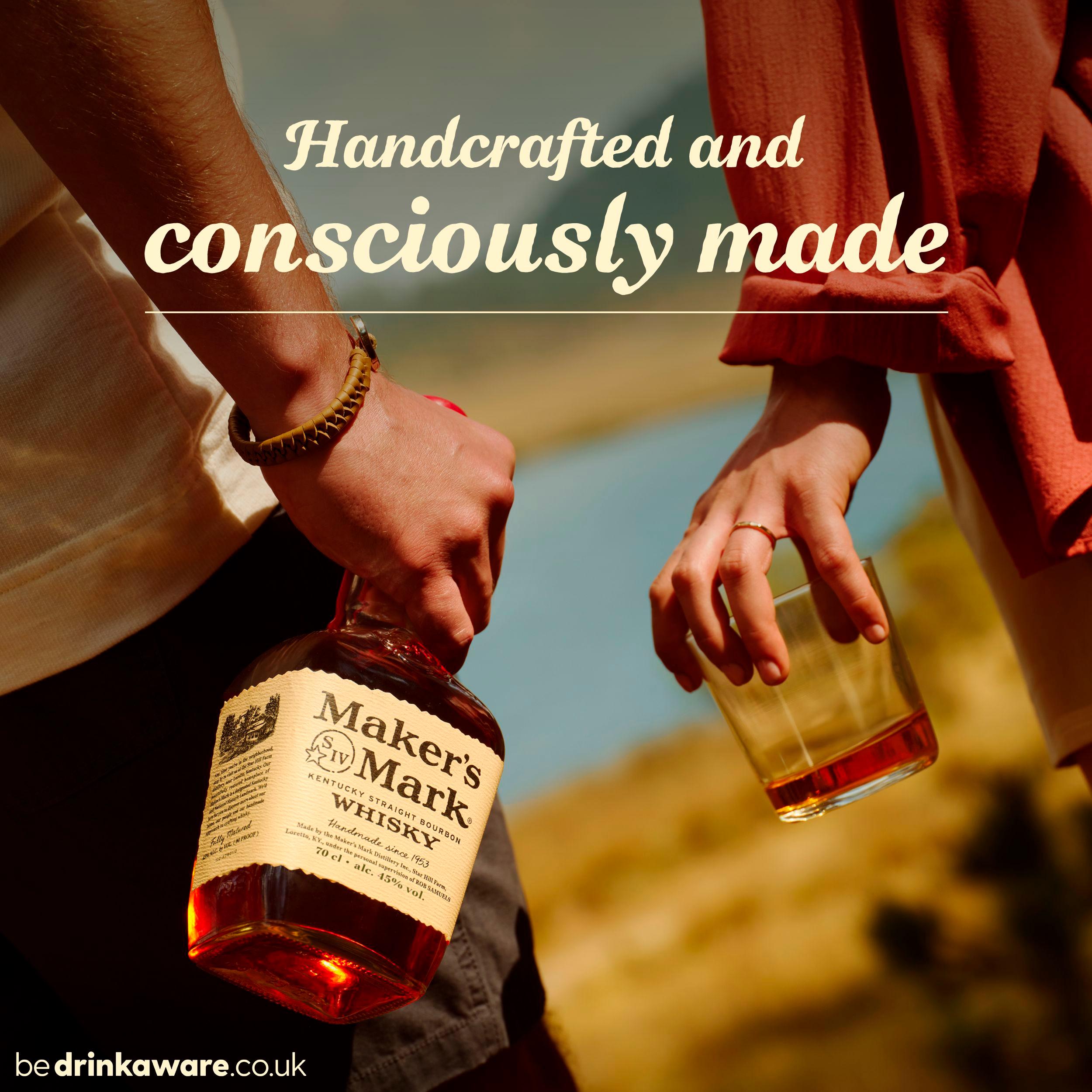 Maker's Mark Kentucky Straight Bourbon Whisky 70cl, imported from the UK