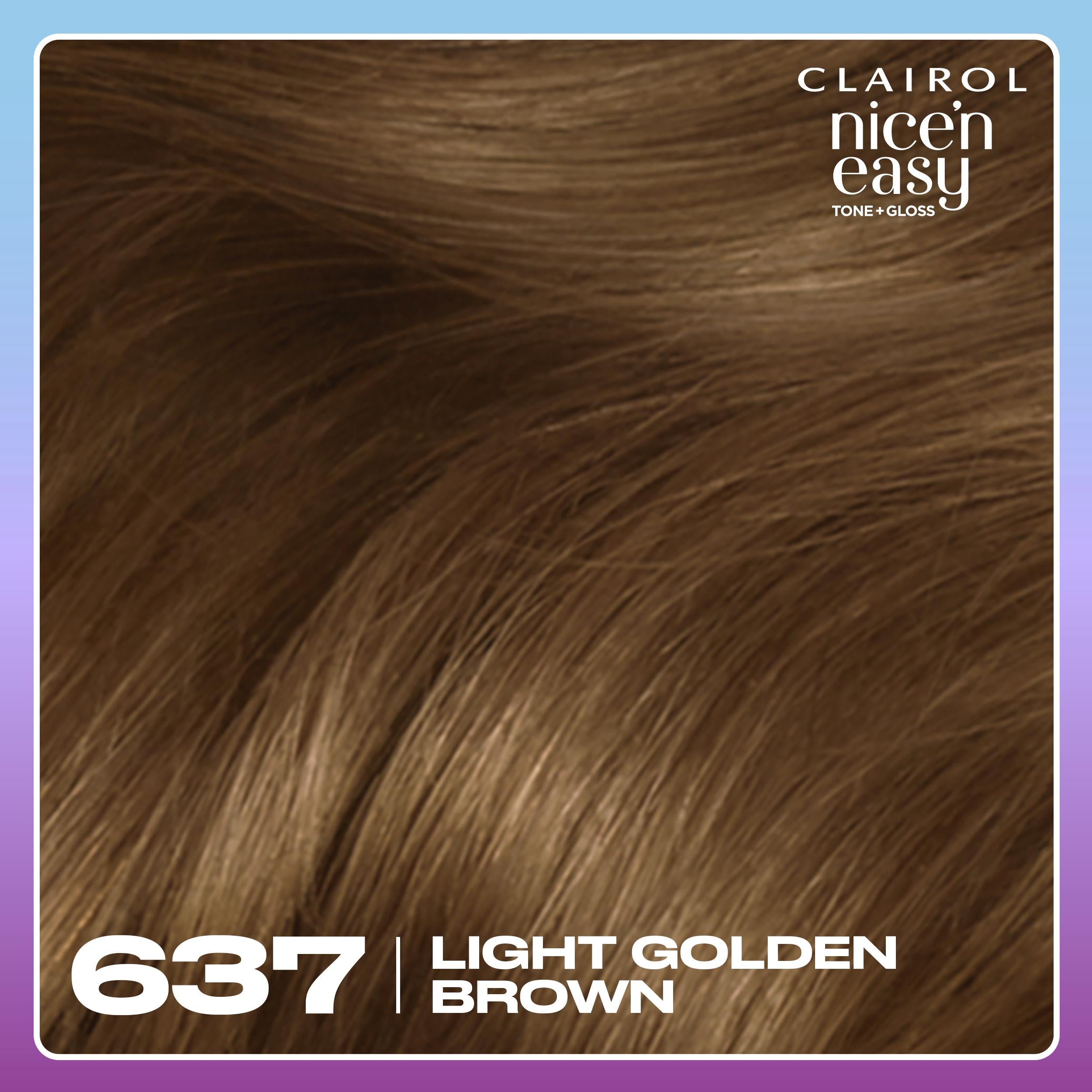 Clairol Nice'N Easy semi permanent hair dye Light Golden Brown, imported from the UK