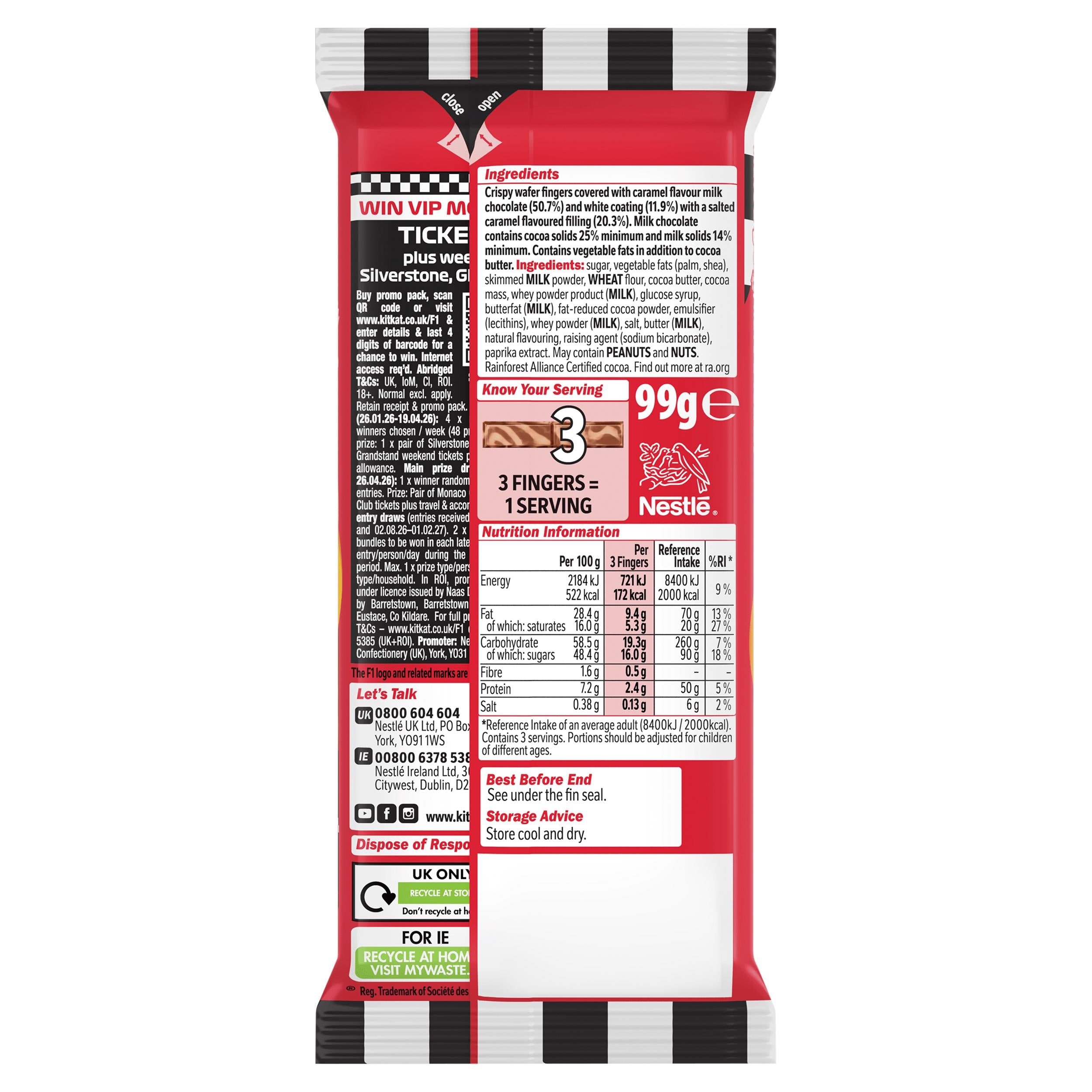 KitKat Salted Caramel Chocolate Sharing Bar 99g, UK version