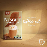 Nescafe Toffee Nut Latte instant coffee sachets 130.2g - British product