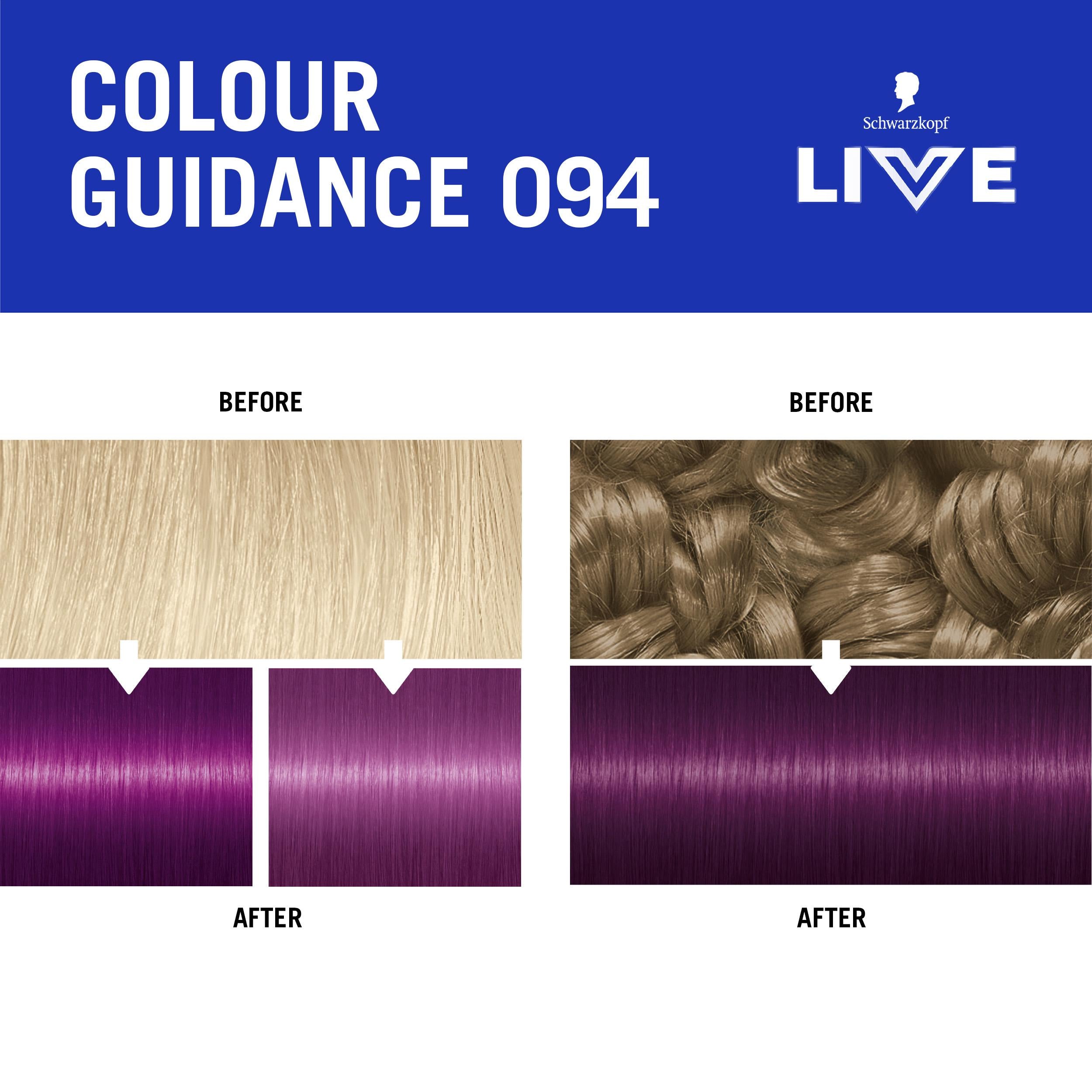 Schwarzkopf semi-permanent hair dye Purple Punk - British product