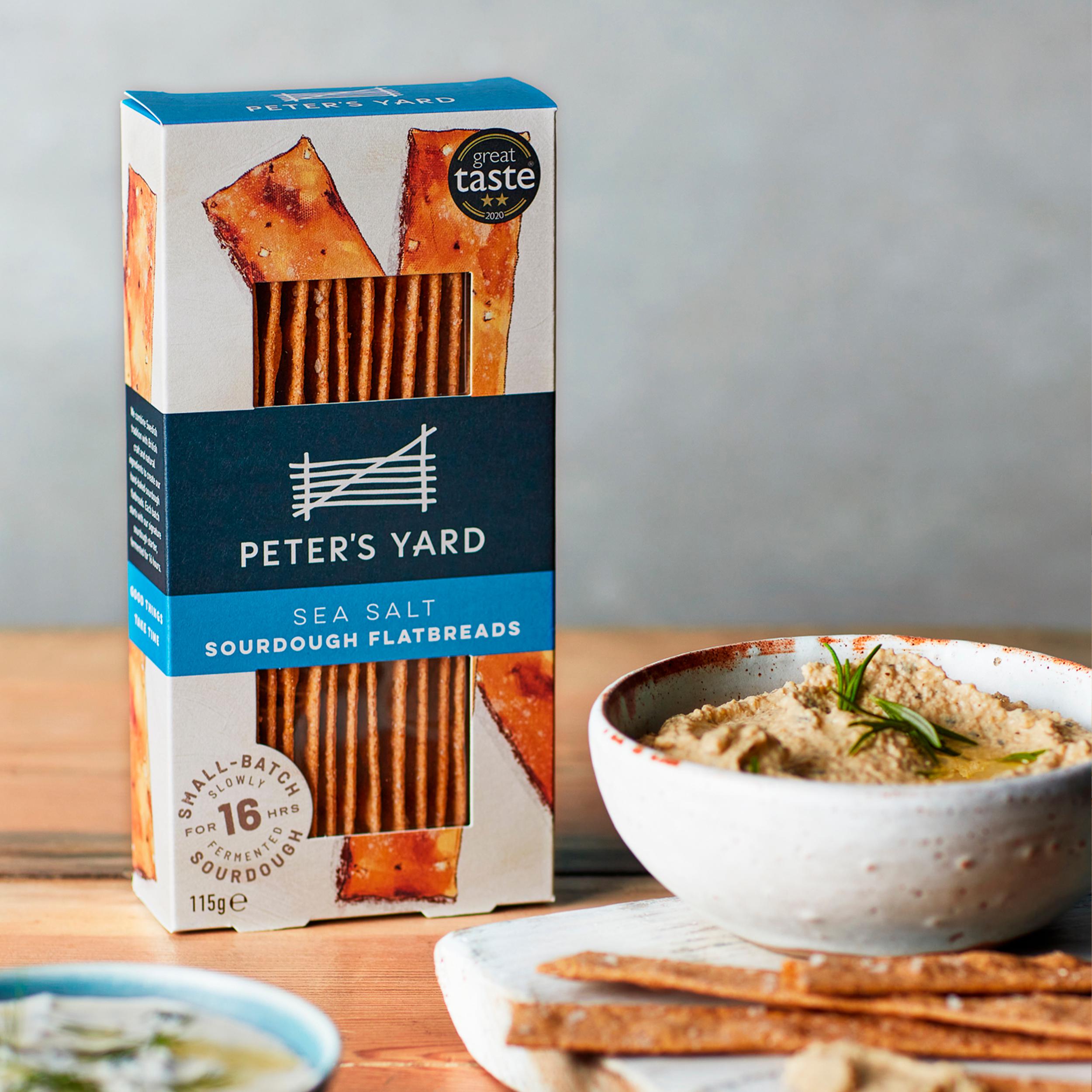 Peter's Yard sourdough flatbreads sea salt 115g - British product