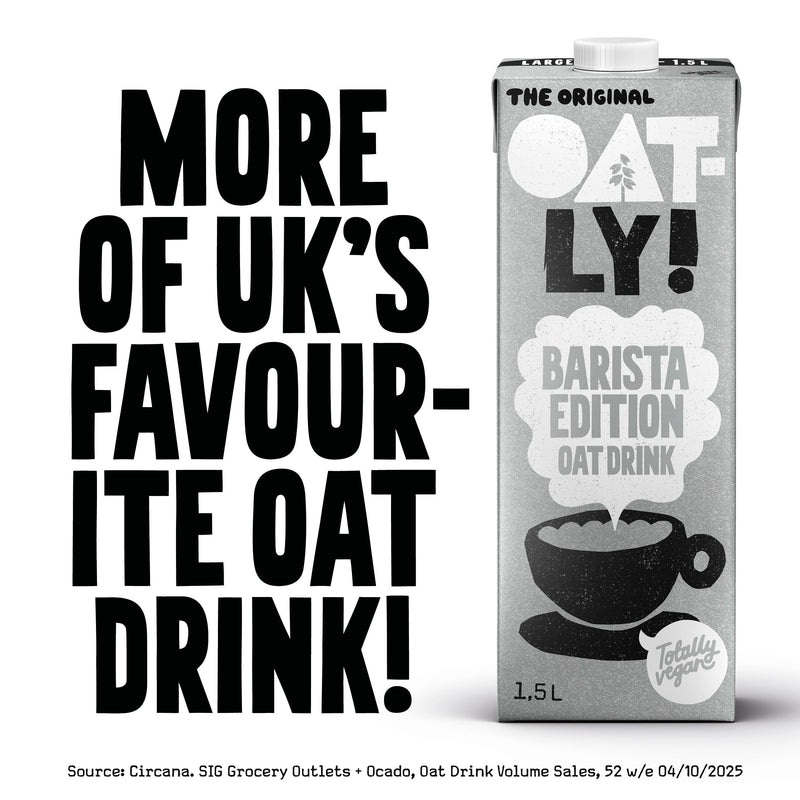 Oatly oat drink Barista Edition 1.5L, imported from the UK