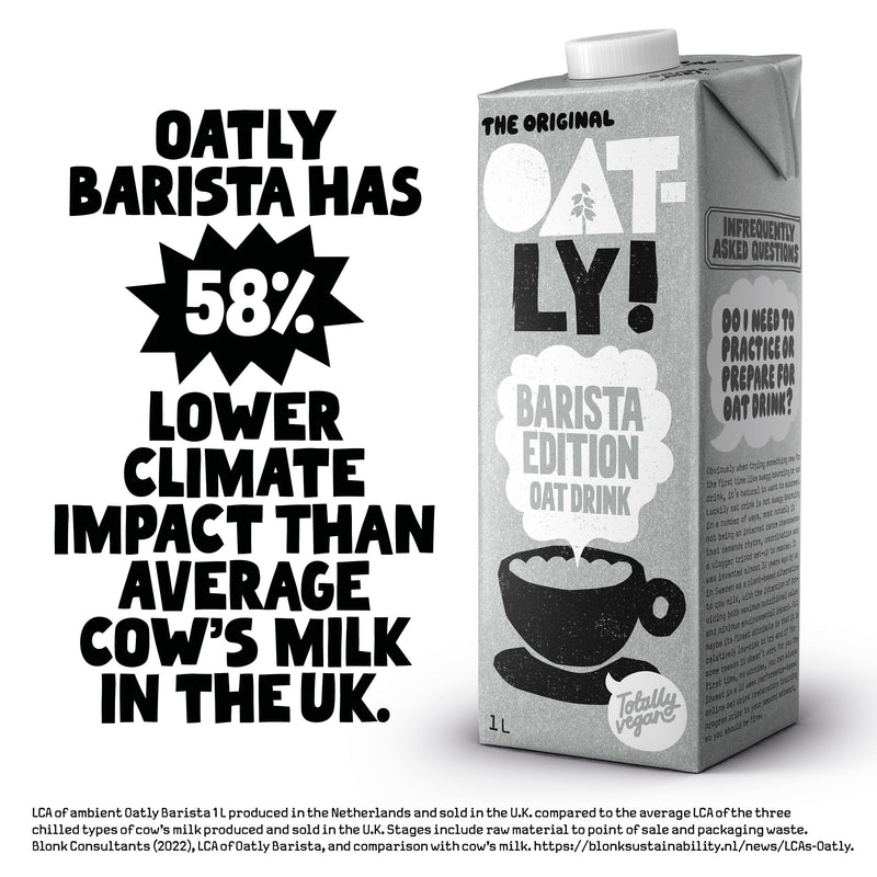 Oatly oat drink Barista Edition 1L - British product