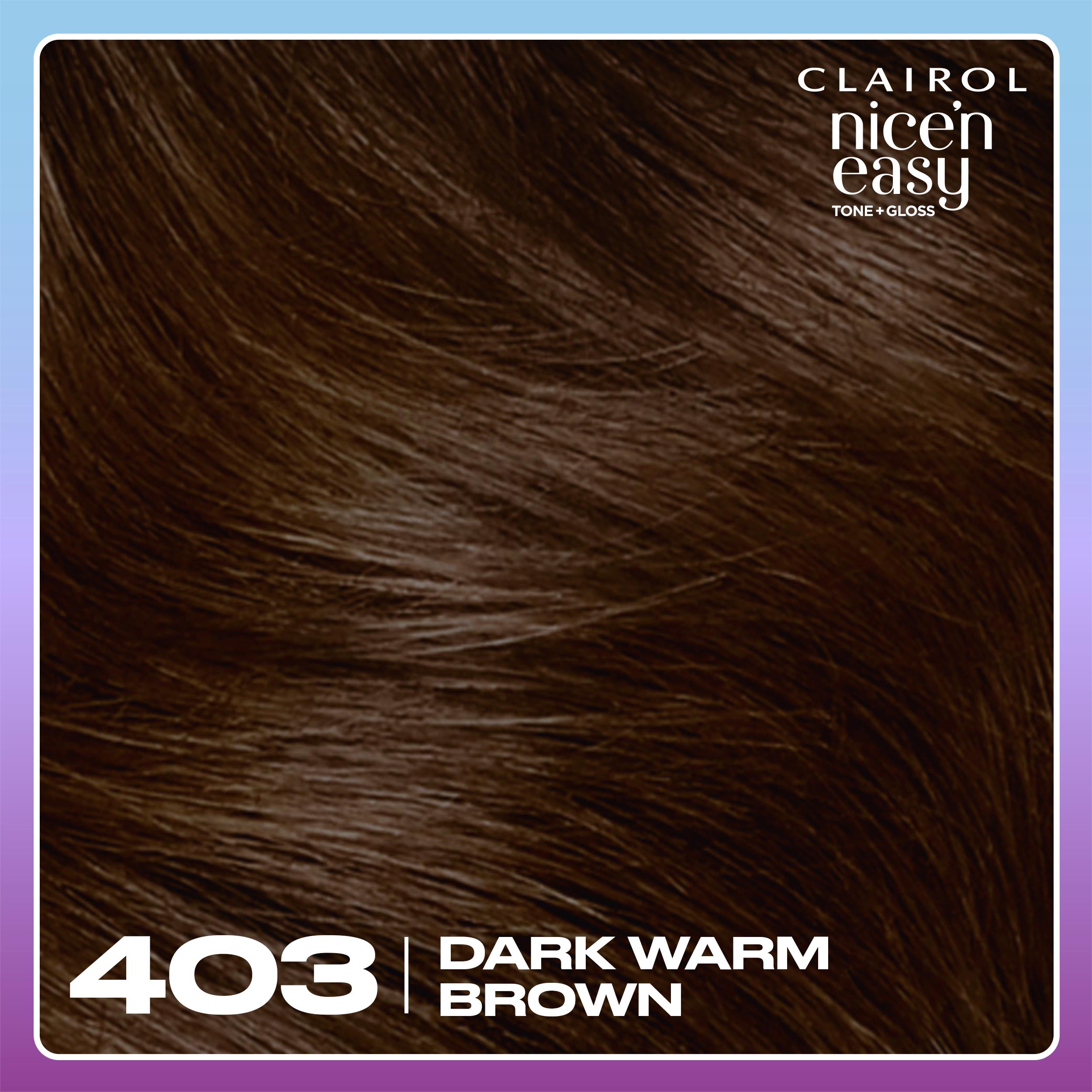 Clairol Nice'N Easy Tone+Gloss dark warm brown semi permanent hair dye (British brand)