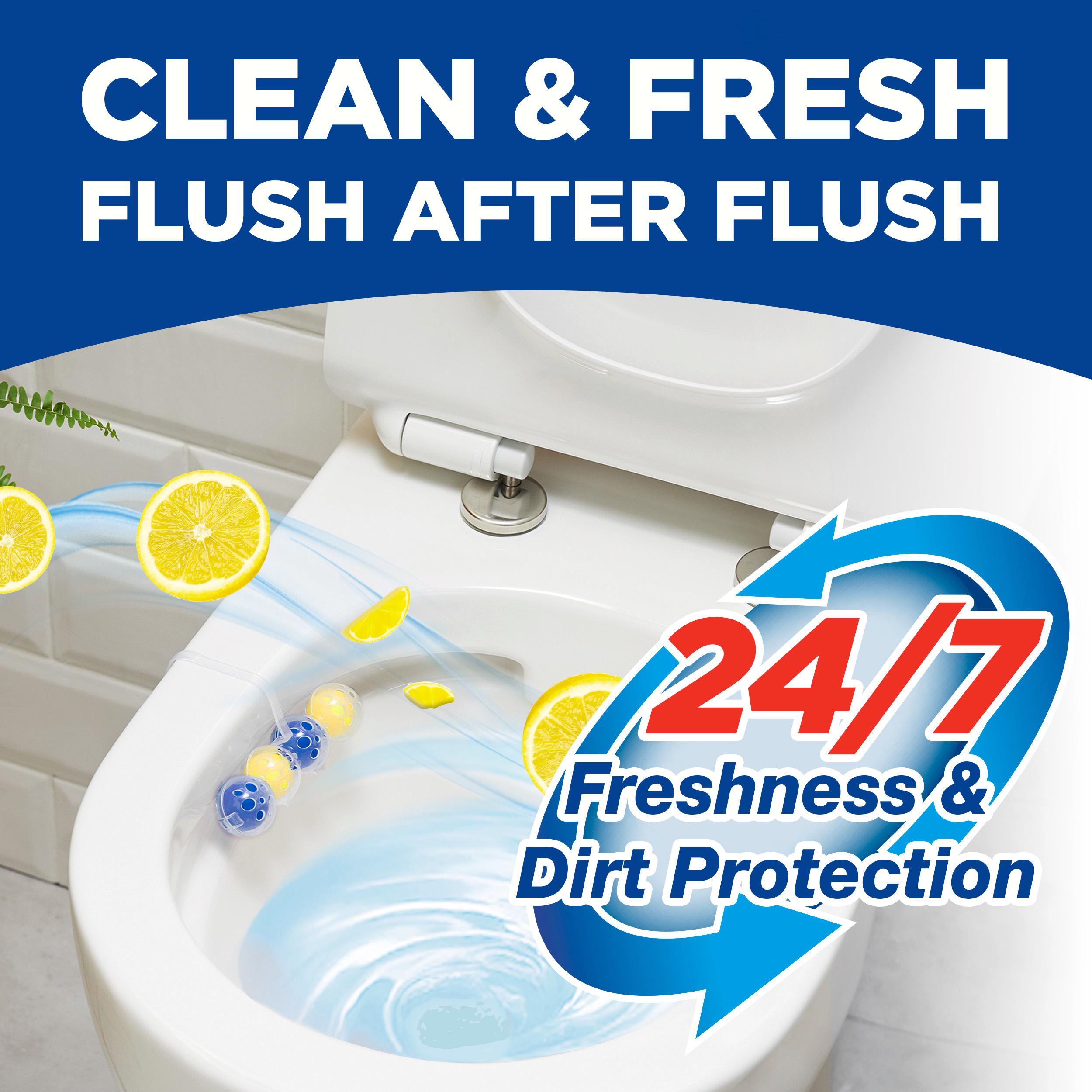 Bloo Power Active lemon toilet rim blocks 2x50g, imported from the UK