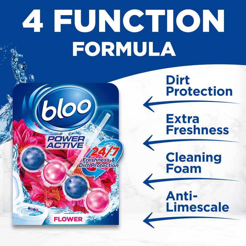 Bloo Power Active flower rim blocks 2x50g, imported from the UK