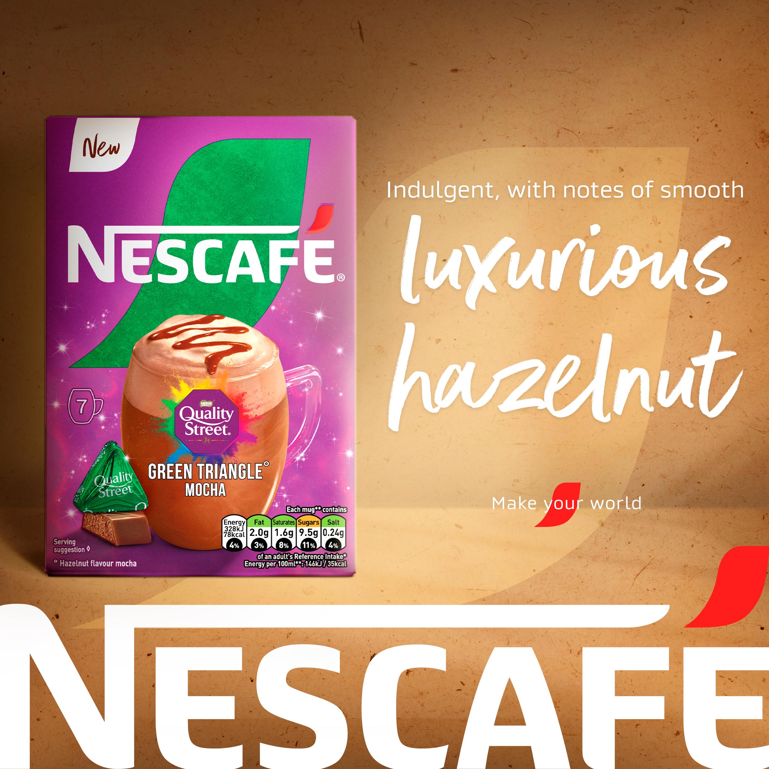 Nescafé Hazelnut Mocha sachets limited edition 7 x 19g - British product