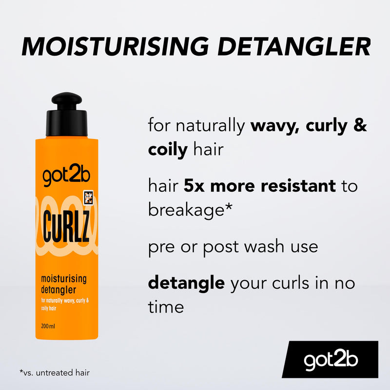 Schwarzkopf Got2b Curlz Moisturising Detangler 200ml - British product