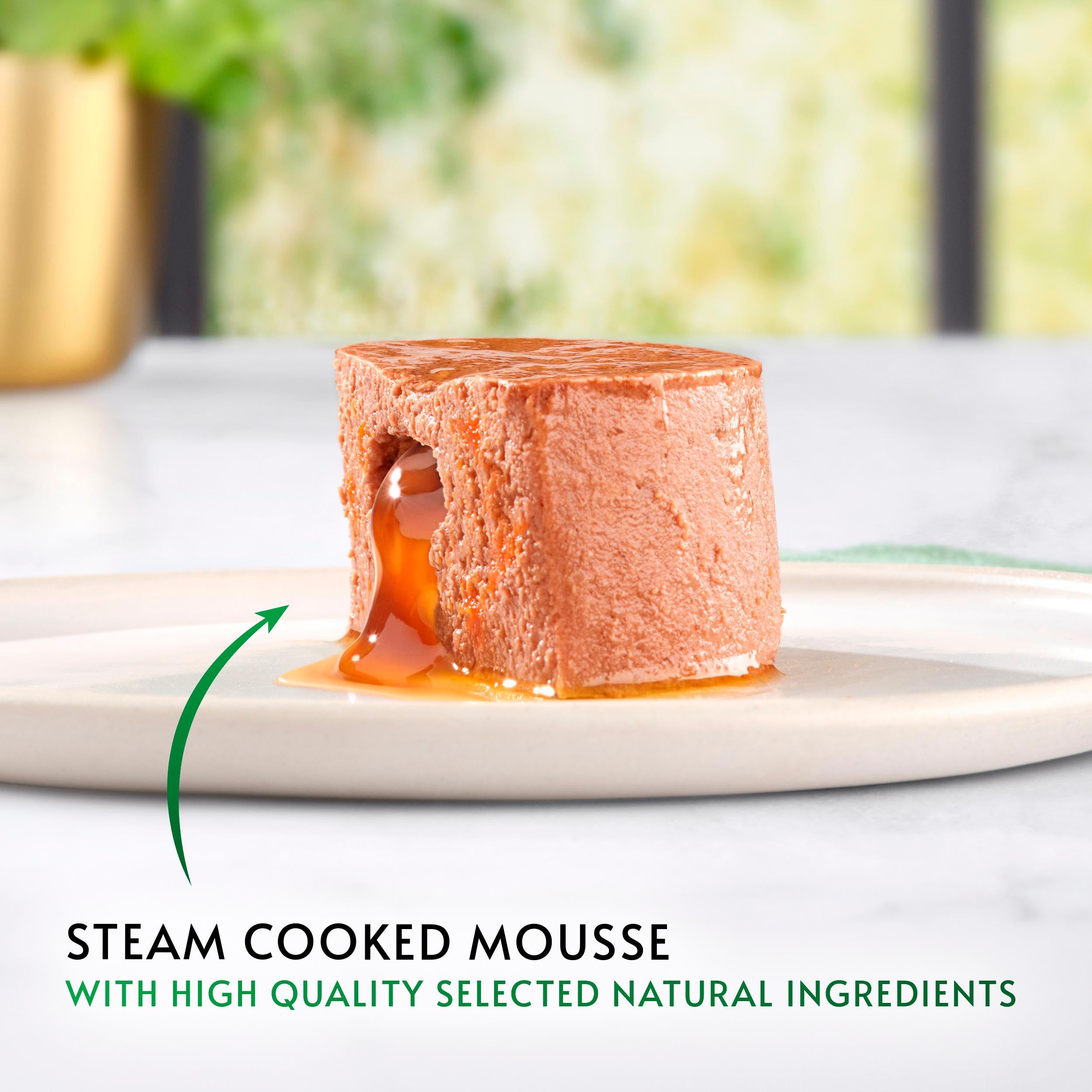 Gourmet cat food mousse with gravy heart 85g, UK version