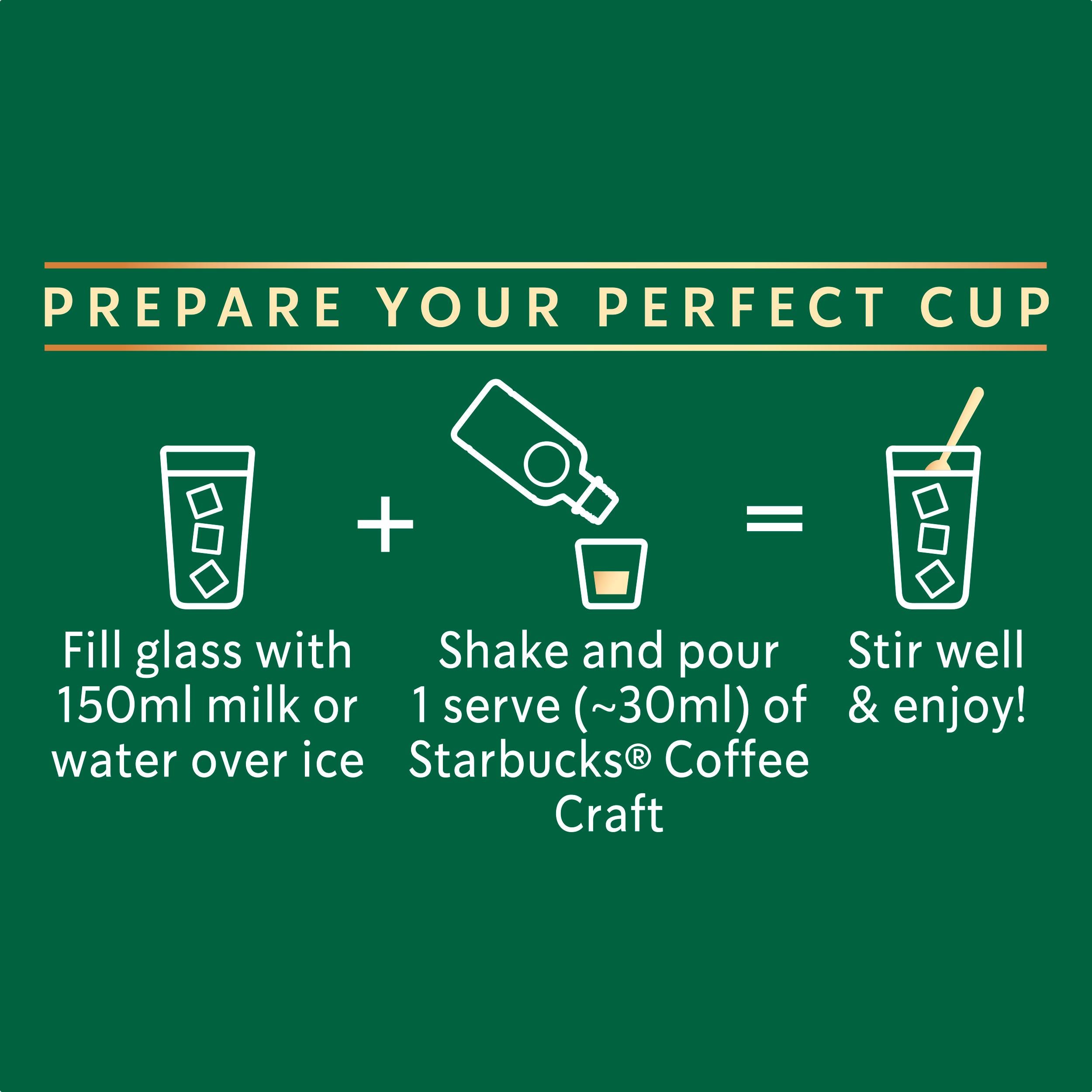 Starbucks Rich Black Concentrated Iced Coffee 260ml, imported from the UK