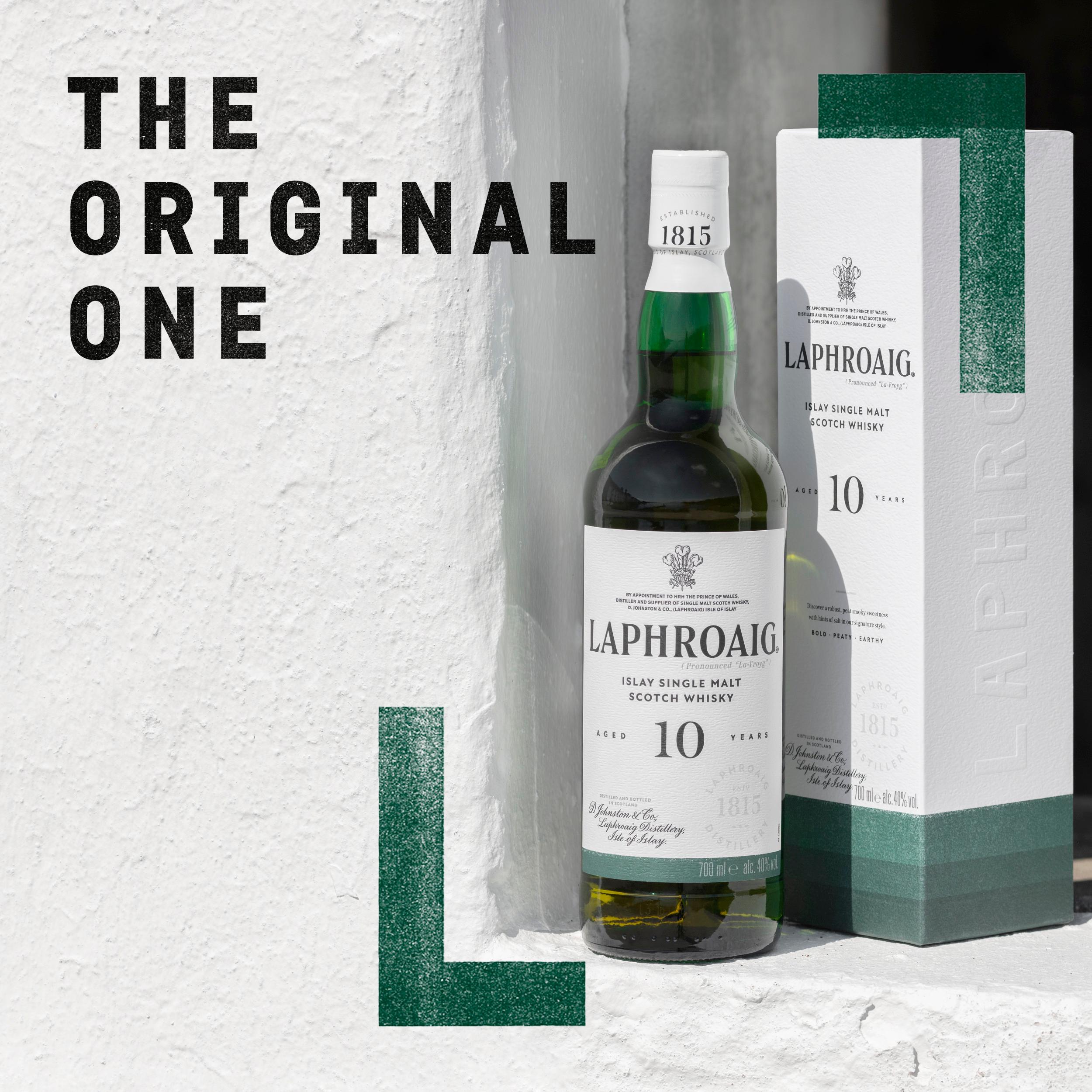Laphroaig single malt Scotch whisky 10 Year Old 70cl, imported from the UK