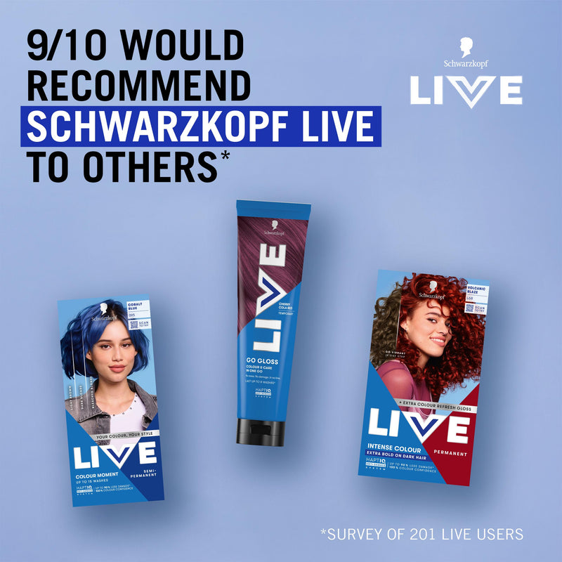 Schwarzkopf Live Intense Deep Black hair dye - British product