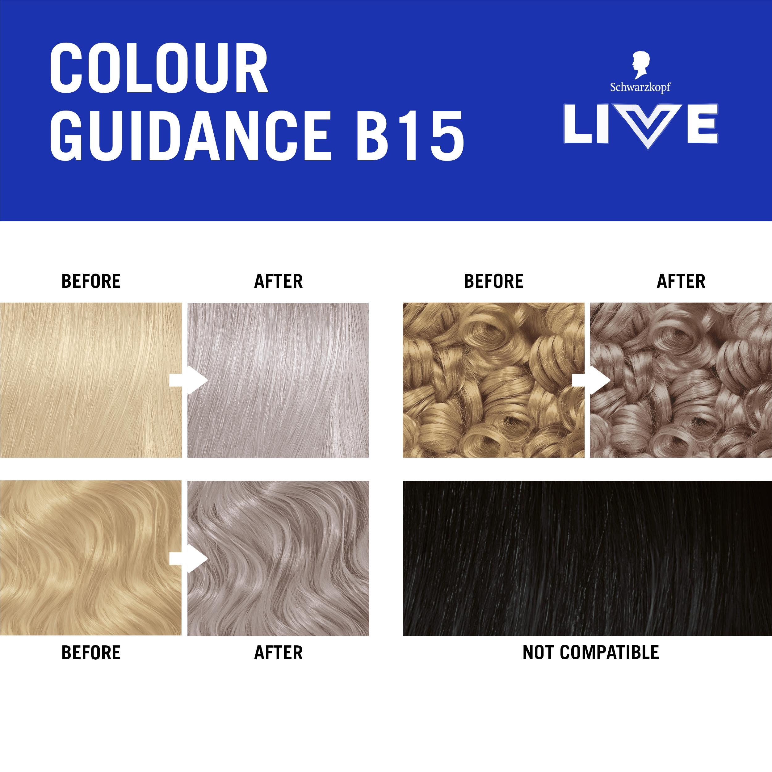 Schwarzkopf B15 Platinum Blonde permanent hair dye, UK version