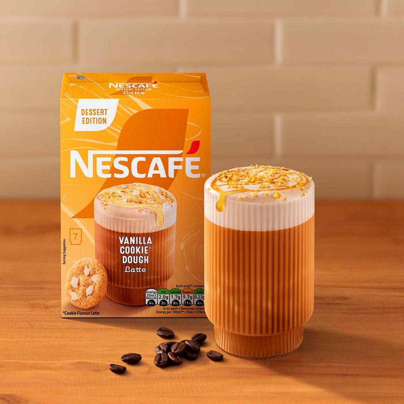 Nescafé vanilla cookie dough latte sachets 7x19.5g - British product