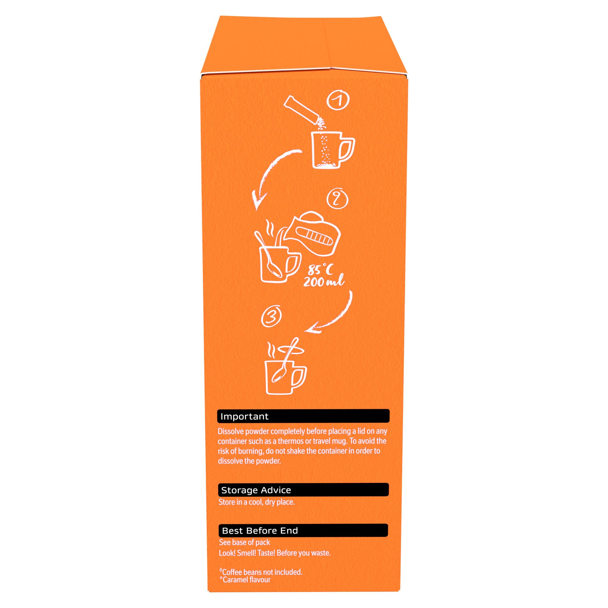 Nescafe caramel instant coffee sachets 12x16g, UK version