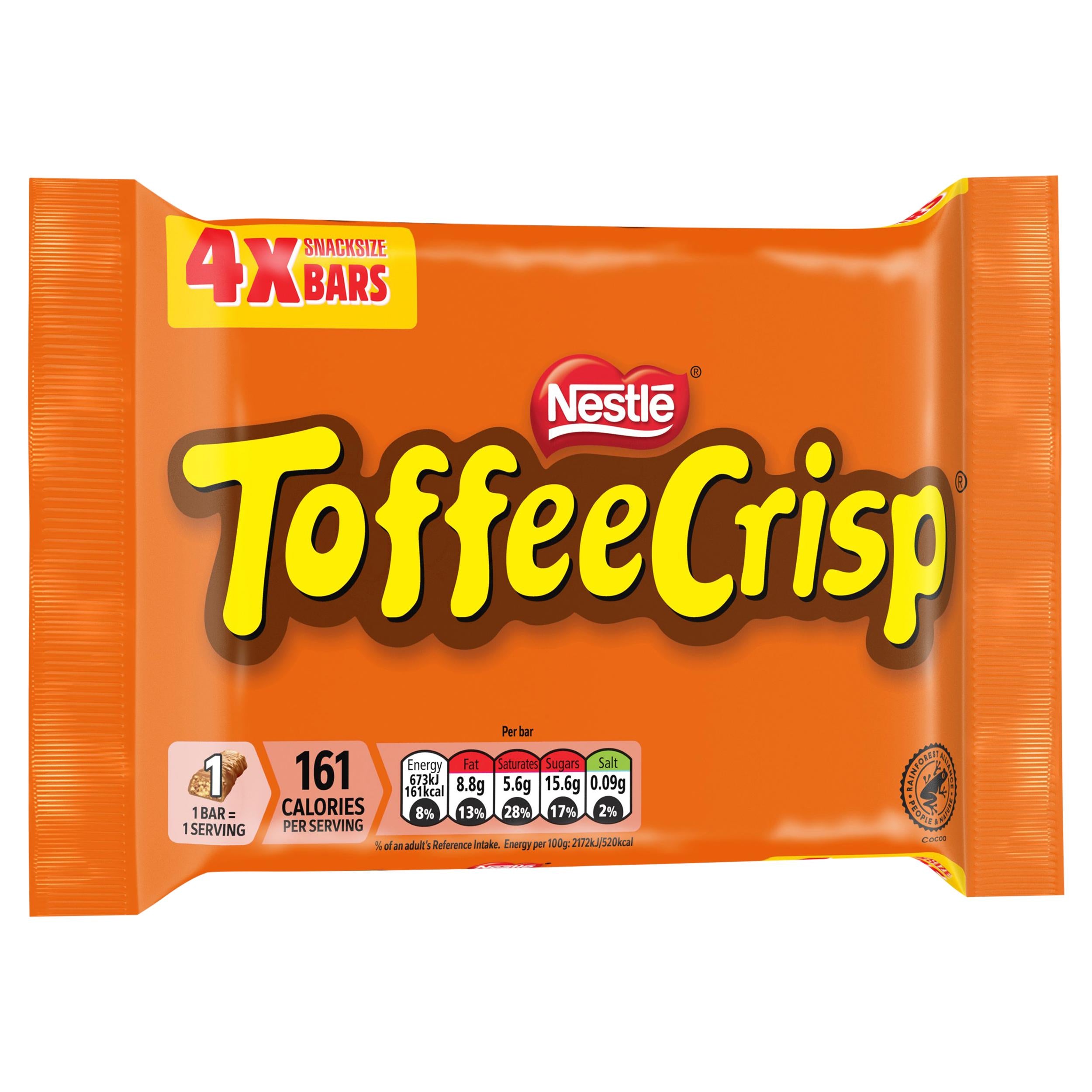 Toffee Crisp biscuit bar multipack 152g, UK version