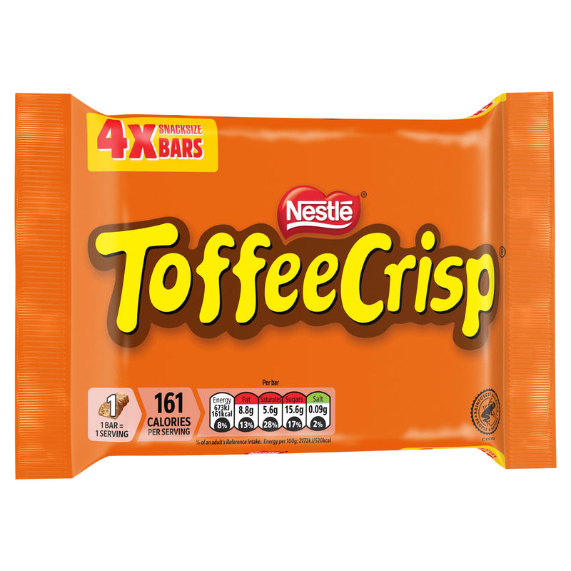 Toffee Crisp biscuit bar multipack 152g, UK version