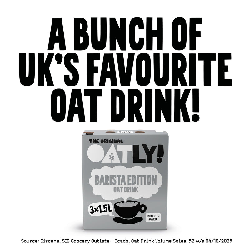 Oatly Barista Edition oat drink multipack 3 x 1.5L - British product