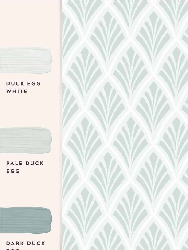 Laura Ashley Duck Egg Florin wallpaper 10m, imported from the UK