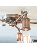 Gallery Home Hamilton flush ceiling light aged copper pewter, UK version