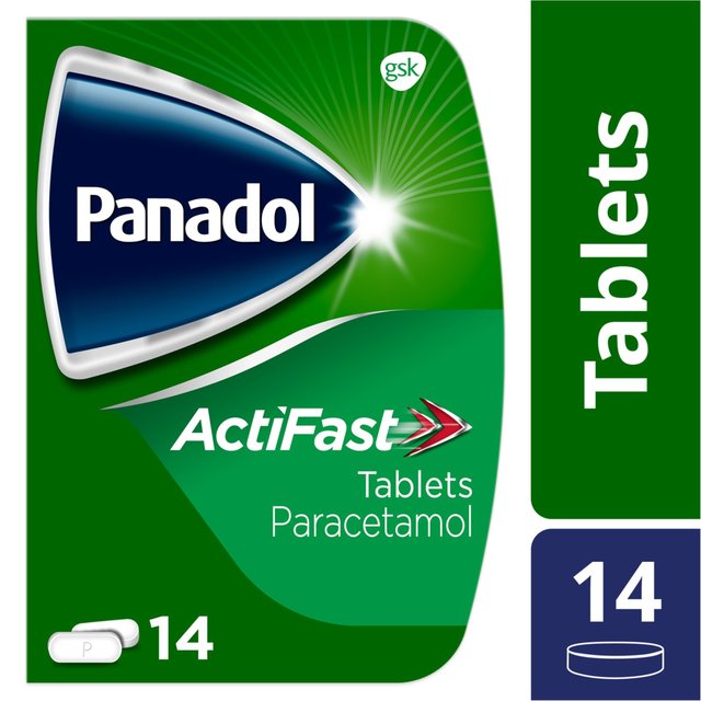 Panadol ActiFast Paracetamol Pain Killers 500mg 14 Tablets   14 per pack GOODS M&S   