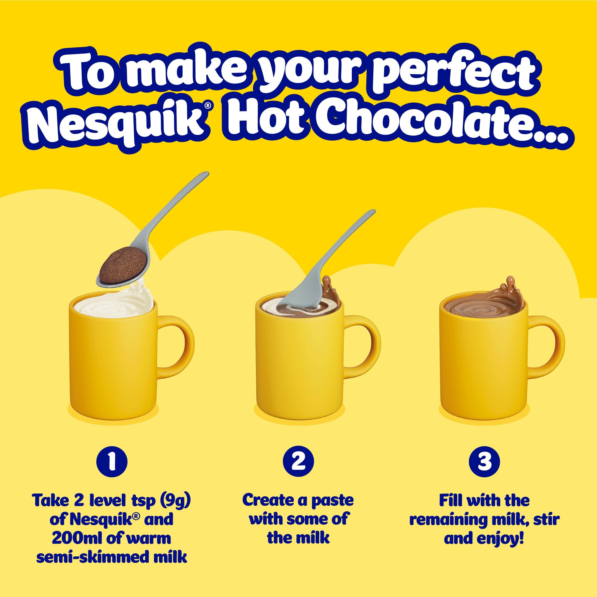 Nesquik Hot Chocolate Powder 400g, imported from the UK
