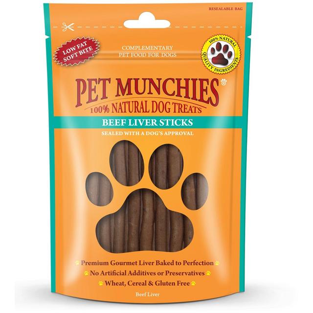 Pet Munchies 100% Natural Beef Liver Stick Dog Treats   90g GOODS M&S   