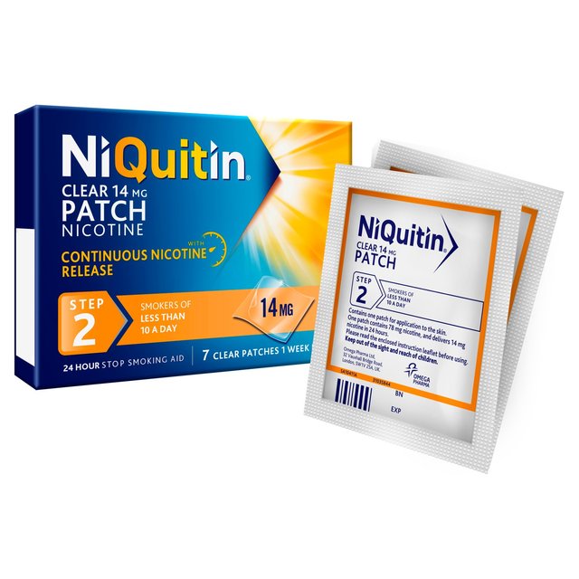 NiQuitin CQ 14mg Clear Patch Step 2   7 per pack GOODS M&S   