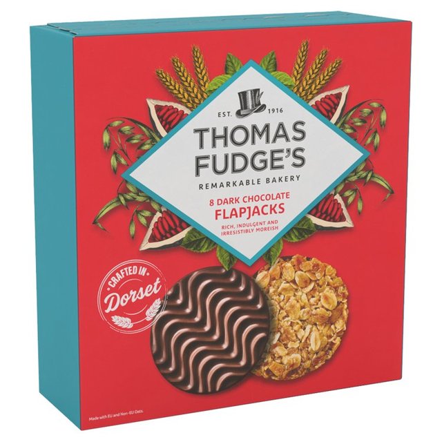 Fudge's Dark Chocolate Flapjacks   8 per pack