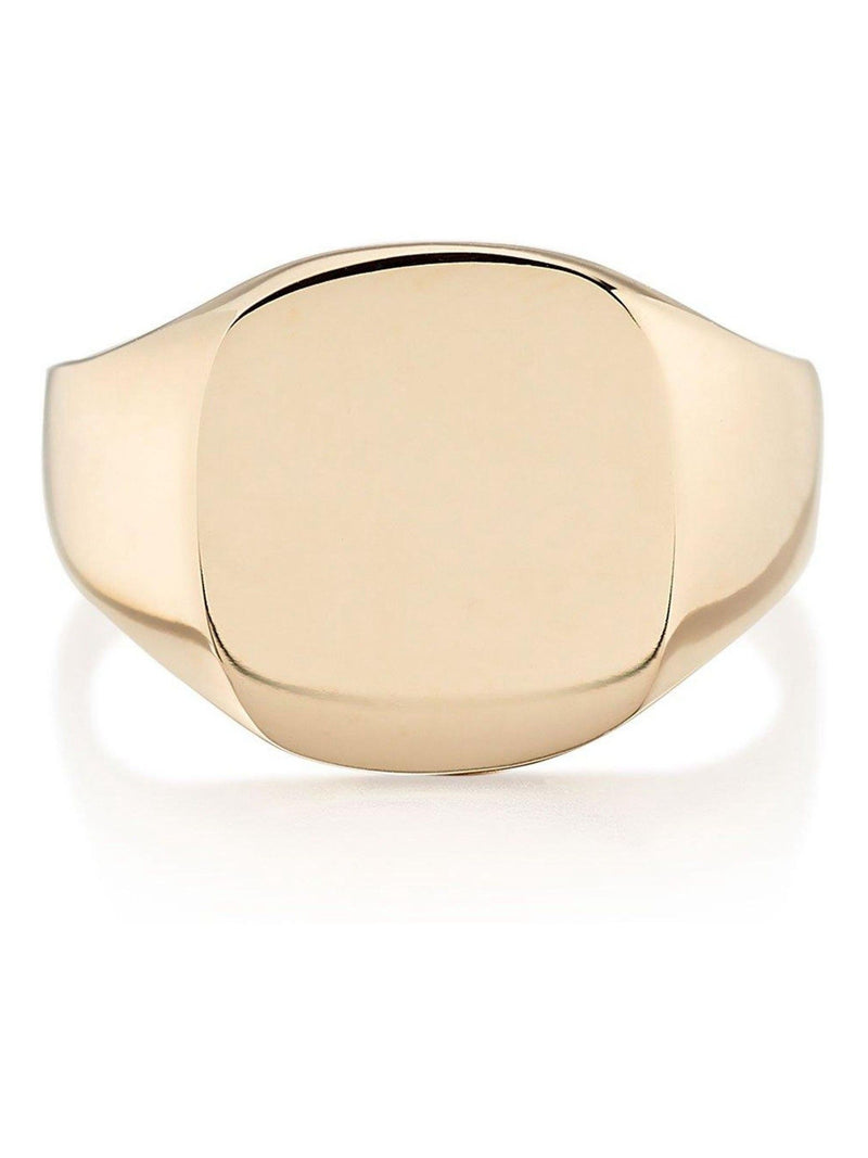 Beaverbrooks Gold 9ct Gold Cushion Signet Ring 12mm - British product