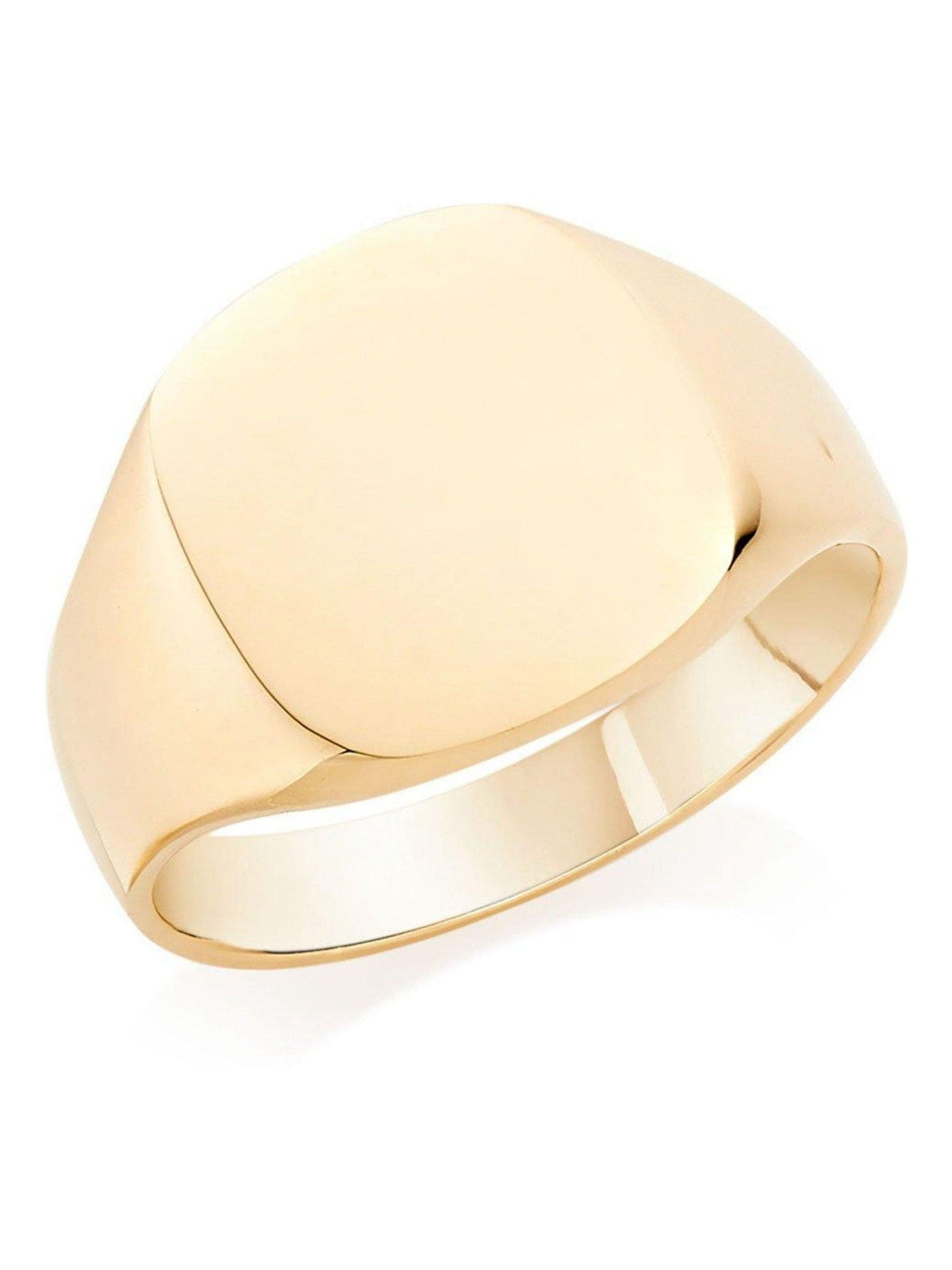 Beaverbrooks Gold 9ct Gold Cushion Signet Ring 12mm - British product