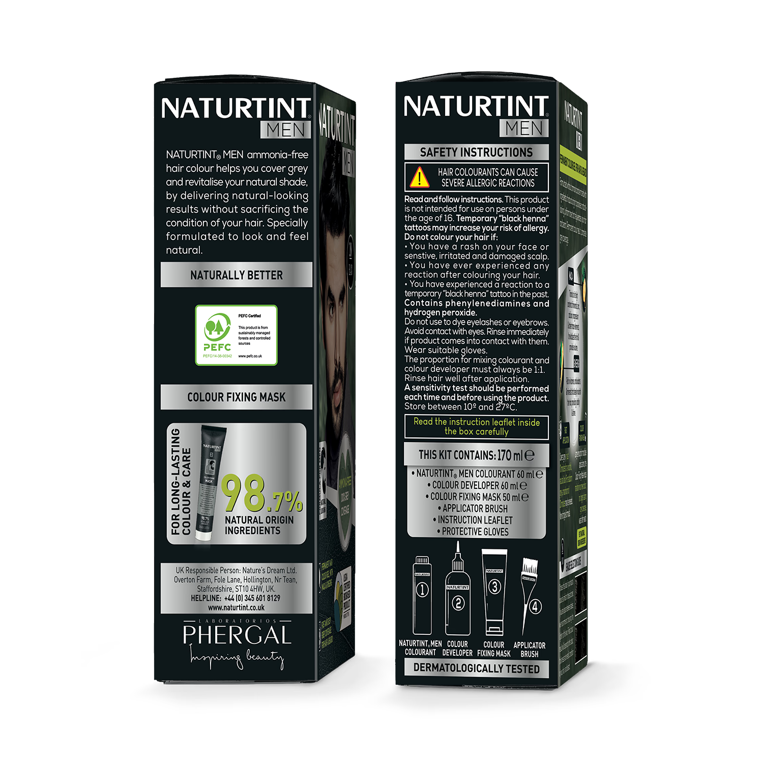 Naturtint permanent hair colour gel 7N Hazelnut Blonde 170ml, imported from the UK