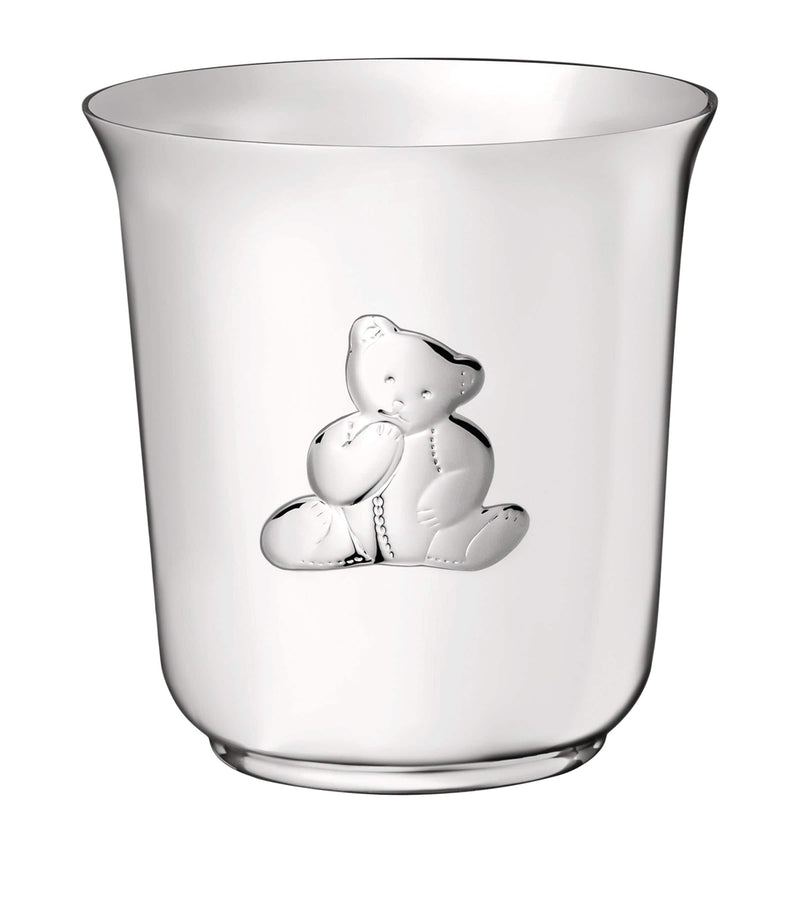 Christofle Charlie Bear silver-plated baby cup 7.5cm - British product