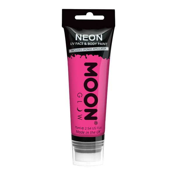 Moon Glow UV face paint pink 75ml, imported from the UK