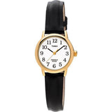 Timex ladies black leather strap watch - British product