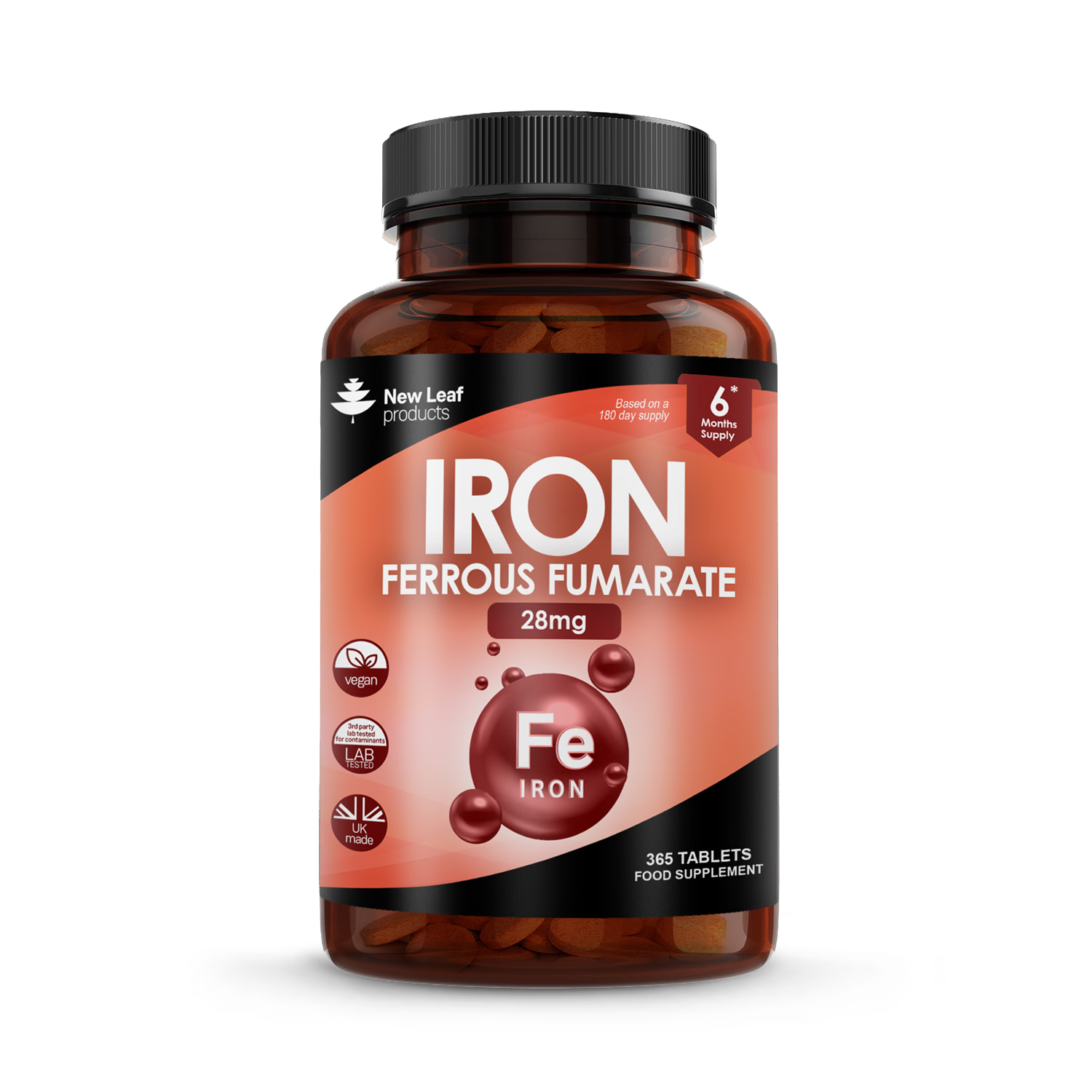 New Leaf Products iron ferrous fumarate tablets 365 - British product
