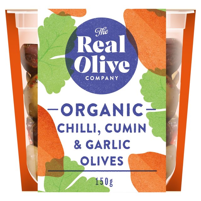 Real Olive Co. Organic Mixed Pitted Olives with Moroccan Flavours   150g