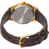 Lorus ladies brown leather strap watch white dial gold case (British brand)